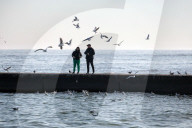 Odesa beach in winter