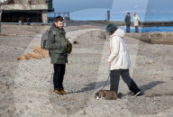 Odesa beach in winter