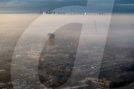 Mists hang over east London, UK.