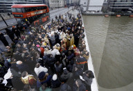 Blessing of the River Thames service in London, UK.