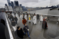 Blessing of the River Thames service in London, UK.