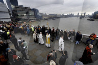 Blessing of the River Thames service in London, UK.