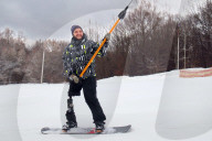 Ukrainian war veterans visit adaptive skiing training session in Kyiv