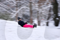 Stryiskyi Park in Lviv in winter