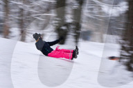Stryiskyi Park in Lviv in winter