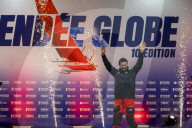 Yoann Richomme, skipper de l'Imoca Paprec-Arkea est arrivé 2ème du Vendée Globe 2024-2025 en 65j 18h 10min et 02 sec aux Sables d'Olonne