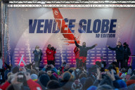Yoann Richomme, skipper de l'Imoca Paprec-Arkea est arrivé 2ème du Vendée Globe 2024-2025 en 65j 18h 10min et 02 sec aux Sables d'Olonne
