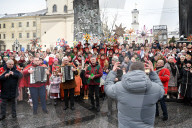 Festival of Ukrainian winter folklore held in downtown Lviv