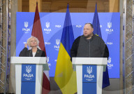 Joint briefing of parliamentary speakers of Ukraine and Latvia
