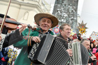 Festival of Ukrainian winter folklore held in downtown Lviv