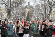 Festival of Ukrainian winter folklore held in downtown Lviv