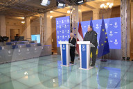 Joint briefing of parliamentary speakers of Ukraine and Latvia