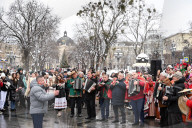 Festival of Ukrainian winter folklore held in downtown Lviv