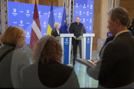 Joint briefing of parliamentary speakers of Ukraine and Latvia