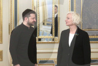 Volodymyr Zelenskyy meets with Speaker of Latvian Parliament