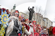 Festival of Ukrainian winter folklore held in downtown Lviv