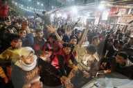 Gazans celebrate ceasefire agreement with Israel