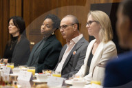 Rachel Reeves UK Chancellor of the Exchequer holds an Entrepreneurs Business Breakfast