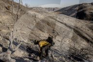 Firefighters battle Los Angeles area wildfires