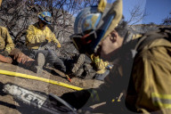 Firefighters battle Los Angeles area wildfires