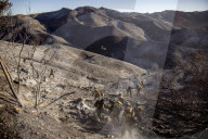 Firefighters battle Los Angeles area wildfires