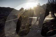 Firefighters battle Los Angeles area wildfires
