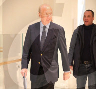 Brice Hortefeux et 11 autres prévenus arrivent au tribunal de Paris pour leur procès pour des accusations de financement illégal de la campagne présidentielle victorieuse de 2007 par Mouammar Kadhafi