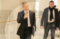 Brice Hortefeux et 11 autres prévenus arrivent au tribunal de Paris pour leur procès pour des accusations de financement illégal de la campagne présidentielle victorieuse de 2007 par Mouammar Kadhafi