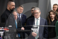 Volodymyr Zelenskyy and Keir Starmer inspect Ukrainian-made drones