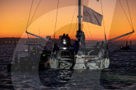 Sébastien Simon, skipper de l'Imoca Groupe Dubreuil, 3eme du Vendée Globe 2024-2025 en 67j 12h 25min et 37sec aux Sables d'Olonne