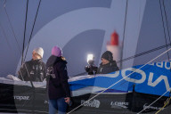 Sébastien Simon, skipper de l'Imoca Groupe Dubreuil, 3eme du Vendée Globe 2024-2025 en 67j 12h 25min et 37sec aux Sables d'Olonne