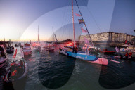 Sébastien Simon, skipper de l'Imoca Groupe Dubreuil, 3eme du Vendée Globe 2024-2025 en 67j 12h 25min et 37sec aux Sables d'Olonne