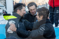 Sébastien Simon, skipper de l'Imoca Groupe Dubreuil, 3eme du Vendée Globe 2024-2025 en 67j 12h 25min et 37sec aux Sables d'Olonne