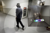 Using foot movements to order coffree from an app