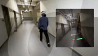 Using foot movements to order coffree from an app