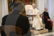 Papa Francesco con la Delegazione della Fondazione Cattolica