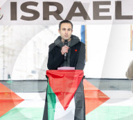 Pro Palestinian rally in Whitehall, London, UK.