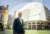 Sadiq Khan Mayor of London 
Launches the ‘loved and wanted’ campaign at Piccadilly Circus, London, UK.