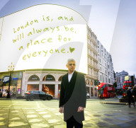 Sadiq Khan Mayor of London 
Launches the ‘loved and wanted’ campaign at Piccadilly Circus, London, UK.