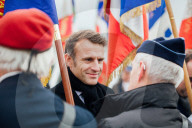 Le président de la République française Emmanuel Macron présente ses voeux aux forces armées à Cesson-Sévigné, au Commandement de l’Appui Terrestre Numérique et Cyber