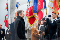 Le président de la République française Emmanuel Macron présente ses voeux aux forces armées à Cesson-Sévigné, au Commandement de l’Appui Terrestre Numérique et Cyber