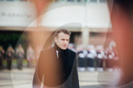 Le président de la République française Emmanuel Macron présente ses voeux aux forces armées à Cesson-Sévigné, au Commandement de l’Appui Terrestre Numérique et Cyber