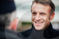 Le président de la République française Emmanuel Macron présente ses voeux aux forces armées à Cesson-Sévigné, au Commandement de l’Appui Terrestre Numérique et Cyber