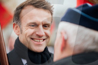 Le président de la République française Emmanuel Macron présente ses voeux aux forces armées à Cesson-Sévigné, au Commandement de l’Appui Terrestre Numérique et Cyber