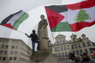 Pro-Gaza demonstration in Brussels with anti-Trump and climate action messages