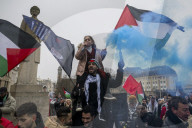 Pro-Gaza demonstration in Brussels with anti-Trump and climate action messages