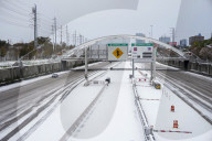 Houston Hit With Arctic Snow Storm
