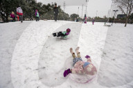 Houston Hit With Arctic Snow Storm