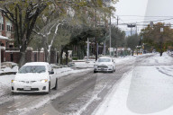 Houston Hit With Arctic Snow Storm