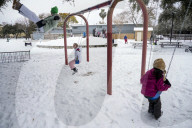 Houston Hit With Arctic Snow Storm